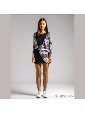 Custo Barcelona Tunic 3/4 Kimono Sleeves,Size 2 Or US Small